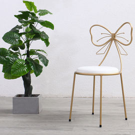 Butterfly Back Modern Velvet Dining Chairs For Makeup High Temperature Painting