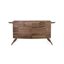 Contemporary Solid Wood Cabinets , Dark Brown Modern Wood Sideboard