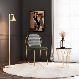Luxury Nordic Upholstered Dining Chairs , Post Modern Round Dining Chairs
