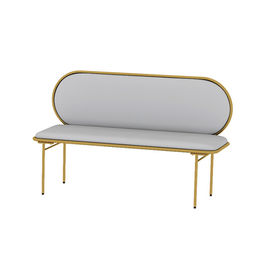Commercial Restaurant Booth Bench ,  Fabric And Steel Two Seater Bench