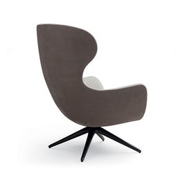 European Style Comfy Accent Chair / Mad Joker Grey Modern Swivel Lounge Chair