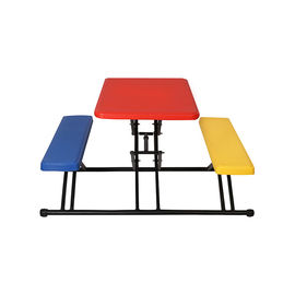 Colorful Outdoor Collapsible Kids Picnic Table With Benches Easy To Carry