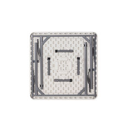 27.5 Inches Square Plastic Folding Tables / Super White Square Card Table
