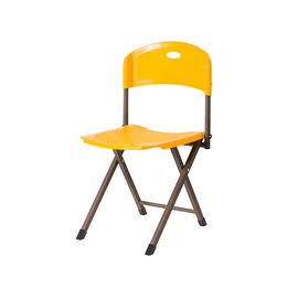 Waterproof Yellow Plastic Folding Chairs , Foldable Camping Chair PP Injection