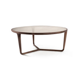 Nordic Style Small Coffee Tables , Round Wood Coffee Table Living Room Use