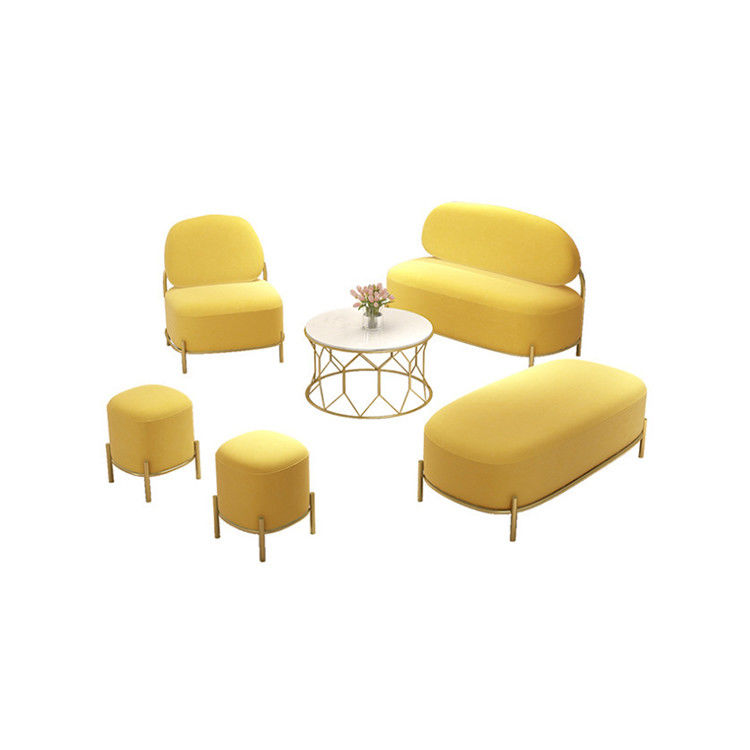 Elegent Velvet Fabric Modern Living Room Sofa Set Scandinavian Style