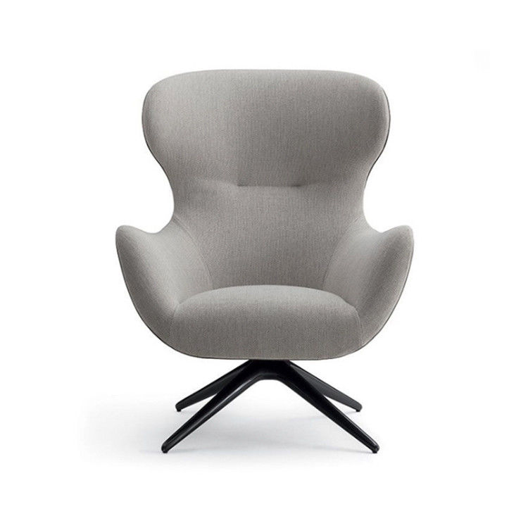 European Style Comfy Accent Chair / Mad Joker Grey Modern Swivel Lounge Chair