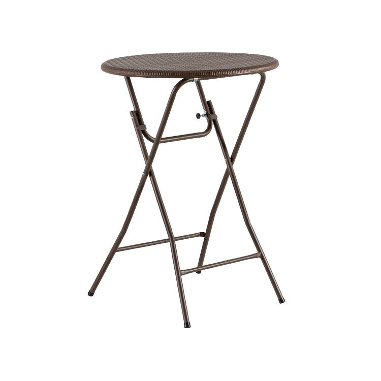 80cm Round Plastic Bar Height Folding Table 110cm Height Easy To Storage