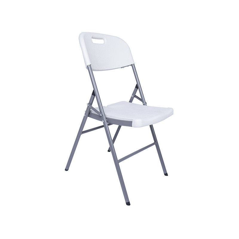 Popular Outdoor White Plastic Folding Chairs With Two Bars Strengthened