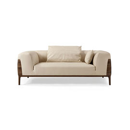 Popular Walnut Modern Sofa Set High Density Foam Home Decoration