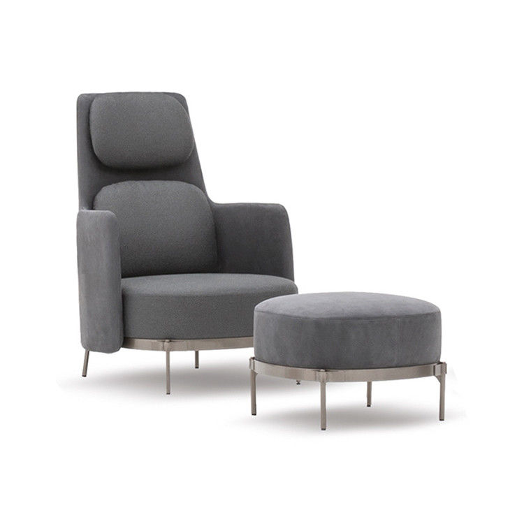 Small Modern Sofa Set / High Back Accent Chair For Residential Use